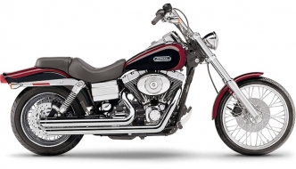 Cobra Speedster Slashdown Exhaust System In Chrome For Harley Davidson 2006-2011 Dyna Motorcycles (6857)