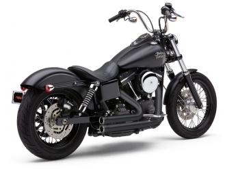 Cobra 909 2 Into 2 Exhaust System In Black For Harley Davidson 2006-2011 Dyna Motorcycles (6709B)