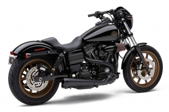 Cobra El Diablo 2 Into 1 Exhaust System In Black For Harley Davidson 2006-2011 Dyna Motorcycles (6476B) 