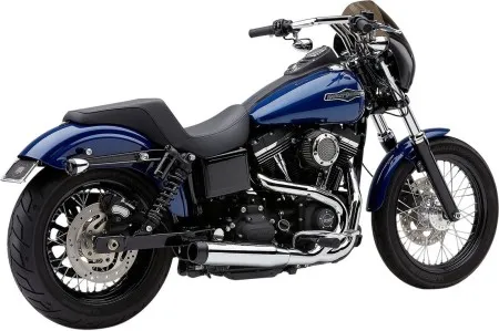 Cobra El Diablo 2 Into 1 Exhaust System In Chrome With Billet Tip For Harley Davidson 2006-2011 Dyna Motorcycles (6496)