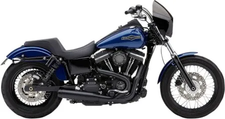 Cobra El Diablo 2 Into 1 Exhaust System In Black With Billet Tip For Harley Davidson 2006-2011 Dyna Motorcycles (6496B)
