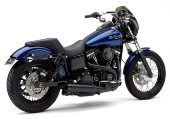 Cobra El Diablo 2 Into 1 Exhaust System In Black With Billet Tip For Harley Davidson 2006-2011 Dyna Motorcycles (6496B)