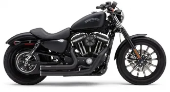 Cobra Speedster Shorts Exhaust System In Black With Race Pro Tips For Harley Davidson 2014-2022 Sportster Motorcycles (6785B)