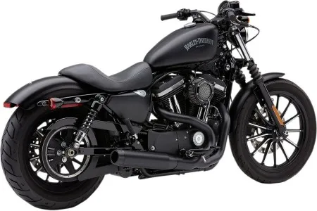 Cobra El Diablo 2 Into 1 Exhaust System In Black With Billet Tips For Harley Davidson 2014-2022 Sportster Motorcycles (6493B)