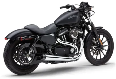 Cobra El Diablo 2 Into 1 Exhaust System In Chrome With Black Tips For Harley Davidson 2007-2013 Sportster Motorcycles (6472)