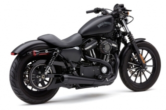 Cobra El Diablo 2 Into 1 Exhaust System In Black With Black Tips For Harley Davidson 2007-2013 Sportster Motorcycles (6472B)