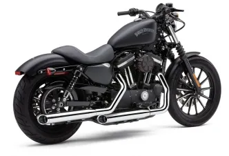 Cobra 3 Inch Slip On Mufflers In Chrome Finish For Harley Davidson 2004-2013 Sportster Motorcycles (6030)