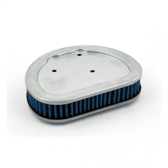 Doss Blue Lightning Air Filter Element With 4 Layers Of Ribbed Pre-Oiled Cotton Filtering Media, Maximum Air Flow For 1999-2015 Softail, 1999-2007 Dyna, 2002-2007 Touring With Delphi Injection Models (34-230)
