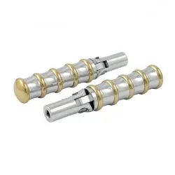 Kustom Tech Vintage Pegs With Folding Mounts In Aluminium & Polished Brass (40-165)