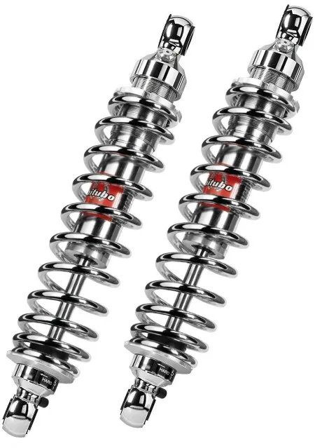 Bitubo WME Shocks 14 Inch Length in Chrome Finish For HD Dyna Models (HD038WME03)