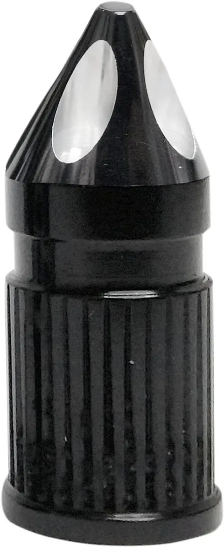 Avon Valve Stem Cap in Black & Chrome Finish Spike Style (SVC-308-ANO-SPK)