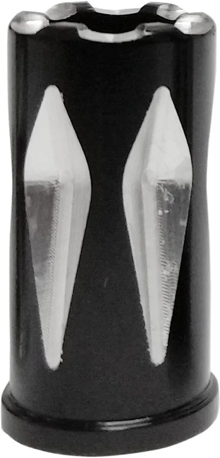 Avon Valve Stem Cap in Black & Chrome Finish Rival Style (SVC-311-ANO-RIV)