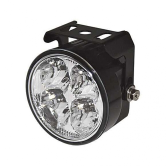Doss Atwood, Daylight Driving LEDS Round in Black Aluminium Housing, 4 Power LEDS, EC Approved, Approximate Dimensions 71.5mm Diameter x 48mm Deep (ARM356349)