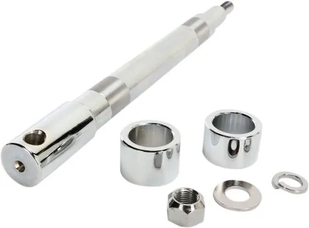 Drag Specialties Axle Kit Front 1 Inch in Chrome Finish For 2000-2007 FLT Models (16-0324NU)