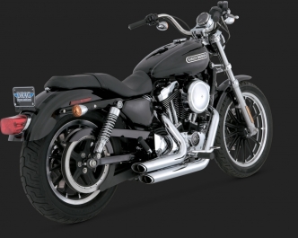 Vance & Hines Shortshots Staggered In Chrome For Harley Davidson 2004-2013 Sportster Motorcycles (17219)
