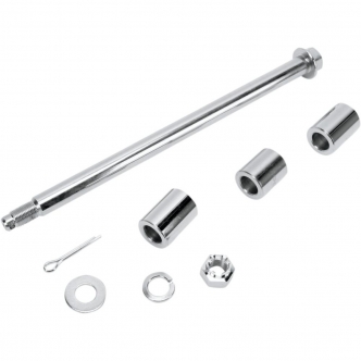 Drag Specialties Rear Axle Kit 13 Inch in Chrome Finish For 2000-2005 Dyna Glide Models (16-0401-BC520H)