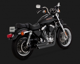 Vance & Hines Shortshots Staggered Exhaust System In Black For Harley Davidson 1999-2003 Sportster Motorcycles (47223)