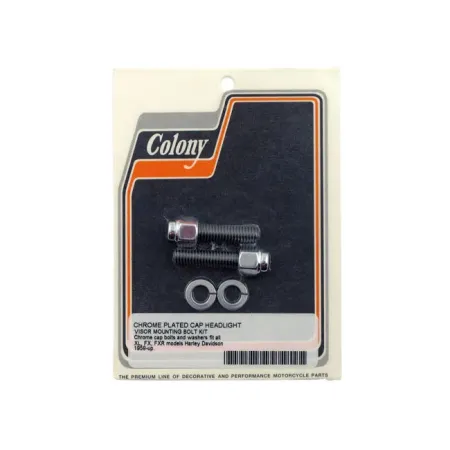 Colony Headlamp Visor Mounting Bolt Kit Cap Style For 1971-1992 FX, FXR, 1960-1992 XL Models (8718-4)