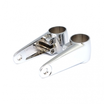 Doss Clampah, Side-Mount Headlamp Bracket Assembly Including Inserts To Fit 35mm, 39mm, 41mm Diameter Fork Tubes in Chrome Finish For Universal Fitment (ARM377805)