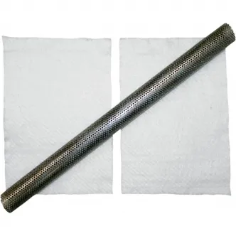 LA Choppers 2.5 Inch Outer Diameter By 24 Inch Long Baffle With Packing in Stainless Steel Finish For Universal Fitment (Sold Each) (LA-1225-24P)