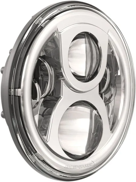 J.W. Speaker 8700 Evolution 2 Dual Burn LED Headlight With Chrome Bezel (0556971)