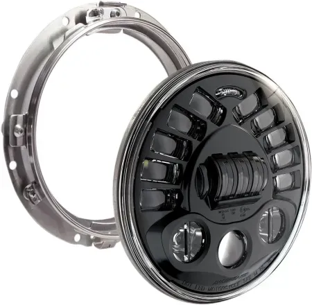J.W. Speaker 8790 LED Adaptive 2 Series Headlight With Black Bezel 7 Inch (18cm) With Mounting Ring (0555051) 