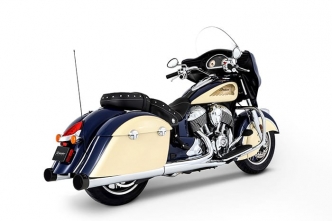 Rinehart Racing 4 Inch Touring Slip-Ons In Chrome With Black End Caps For 2014-2019 Indian Dark Horse, Classic & Vintage Motorcycles (500-0500)