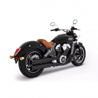 Rinehart Racing 3.5 Inch Slip-Ons In Black With Black End Caps For 2015-2019 Indian Scout Motorcycles (500-0505)