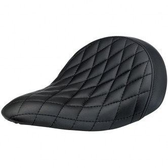 Biltwell Slimline Seat, Diamond Solo Seat 10 Inch Wide x 13 Inch Long in Black Finish (4002-101)