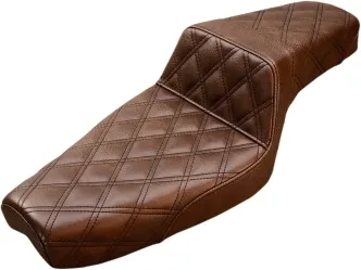 Saddlemen Seat Step Up LS Front Lattice in Brown For 2004-2020 Harley Davidson Sportster (4.5G Tank) Models (807-03-175BR)