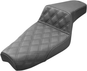 Saddlemen 2-Up Seat Step Up Front/Rear Saddlehyde/Saddlegel in Black For 2004-2020 Harley Davidson Sportster (4.5G) Models (807-03-172)