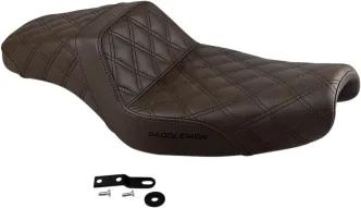 Saddlemen Seat Step Up LS Front Lattice in Brown For 2004-2020 Harley Davidson Sportster (3.3G Tank) Models (807-11-175BR)