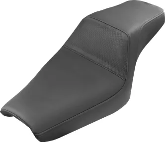 Saddlemen 2-Up Seat Step Up Front/Rear Vinyl/Saddlegel in Black For 2004-2020 Harley Davidson Sportster (4.5G Tank) Models (807-03-174)