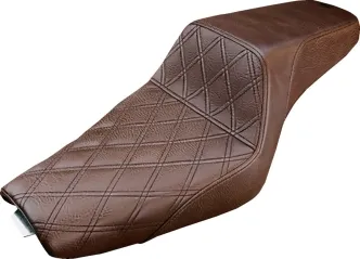 Saddlemen 2-Up Seat Step Up Front/Rear Saddlehyde in Brown For 2004-2020 Harley Davidson Sportster (3.3.G Tank) Models (807-11-172BR)