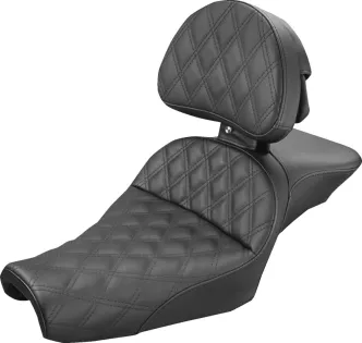 Saddlemen Explorer LS Seat With Driver Backrest For 2004-2020 Harley Davidson Sportster (3.3G Tank) Models (807-11-030LS)