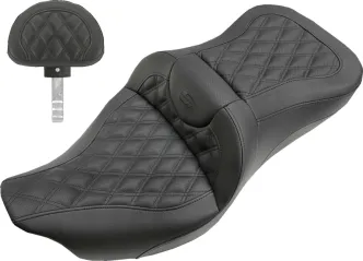 Saddlemen Roadsofa LS Extended Reach With Drivers Backrest For 2008-2023 Harley Davidson FLHR, FLHT, FLHX & FLTR Touring Models (808-07B-184BR)