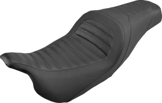 Saddlemen 2-Up Seat Slim Front/Rear Saddlehyde/Saddlegel in Black For 2008-2023 Harley Davidson FLHR, FLHT, FLHX & FLTR Touring Models (808-07B-161)