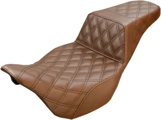 Saddlemen Seat Step Up LS Front Lattice in Brown For 2008-2023 Harley Davidson FLHR, FLHT, FLHX & FLTR Touring Models (808-07B-175BR)