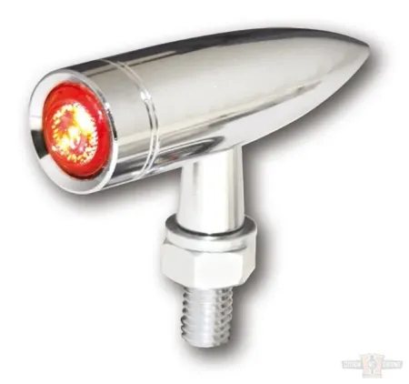 Highsider Mono Bullet LED Taillight, Long in Chrome Finish (900262)