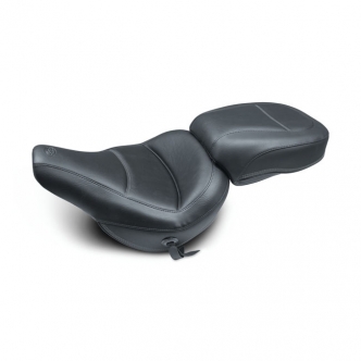 Mustang Touring Solo Seat 16 Inch Wide, With Smooth Original Stitch Without Passenger Seat For 2018-2023 Softail FLHC Heritage Classic, FLDE Deluxe Models (75880)