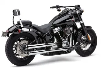 Cobra 3 Inch Neighbour Hater Series Slip-Ons in Chrome Finish For 2018-2024 FLHC/S Softail Heritage Classic, FLDE Softail Deluxe Models (6048)