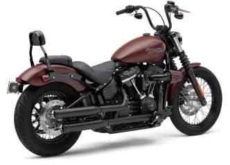 Cobra 3 Inch Neighbour Hater Series Slip-Ons in Black Finish For 2018-2024 FLHC/S Softail Heritage Classic, FLDE Softail Deluxe Models (6048B)