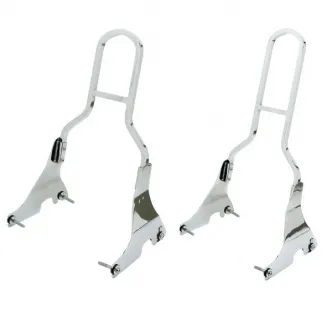 Zodiac Sissy Bar With Side Plates Mini Low Boy For FX 72-85 In Chrome (086004 +086014)