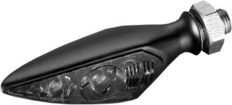 Kellermann Rhombus S Dark FL/RR in Black Finish Front Left/Rear Right Turn Signal With Strongly Tinted Glass, Highpower Double LED Technology, 35x11.5x11.5mm (168.100)