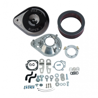S&S Aircleaner Assembly Teardrop in Black Finish For 1991-2006 XL (CV Carb Only) (170-0182A)