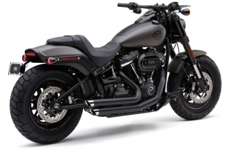 Cobra Speedster Slashdown 2-2 Exhaust System In Black For Harley Davidson 2018-2023 Fat Bob Motorcycles (6864B)