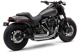 Cobra Speedster Short 909 2-2 Exhaust System In Chrome For Harley Davidson 2018-2024 Softail Fat Bob Motorcycles (6714)
