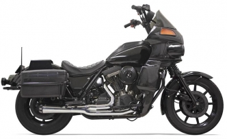 Bassani Short 2-1 Road Rage Exhaust System In Chrome For Harley Davidson FXR Motorcycles (1FXRF)