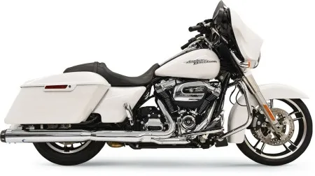 Bassani Quick Change Series 4 Inch Slip on Muffler For Harley Davidson 2017-2024 Touring Models In Chrome (1F742)