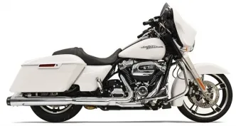 Bassani Quick Change Series 4 Inch Slip on Muffler For Harley Davidson 2017-2024 Touring Models In Chrome (1F742)